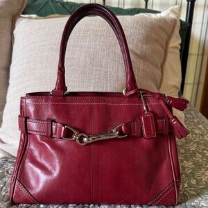 Coach Red Leather Handbag